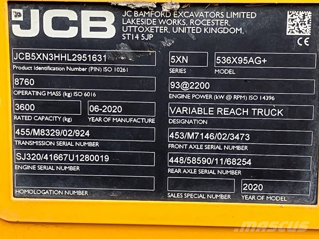 JCB 536-95 Agri Super Télescopique agricole