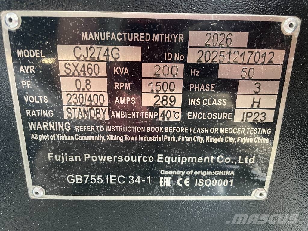  DPX CJ274G - 200 kVA Alternator - DPX-33908 Citi ģeneratori