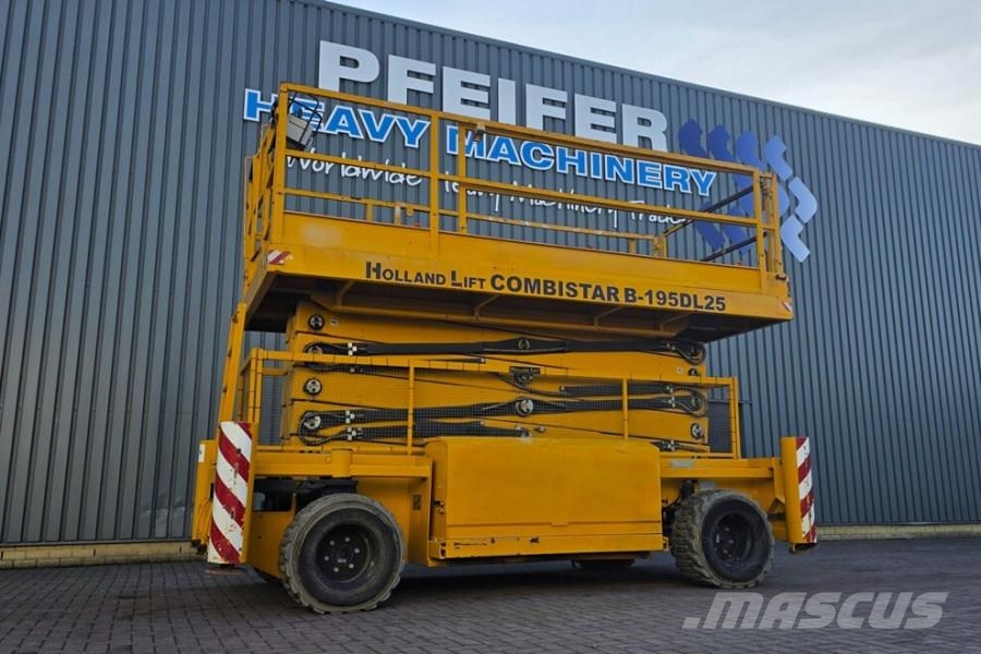 Holland Lift Combistar B-195DL25 4WD/P/N Diesel, 21.5m Working Scissor lifts