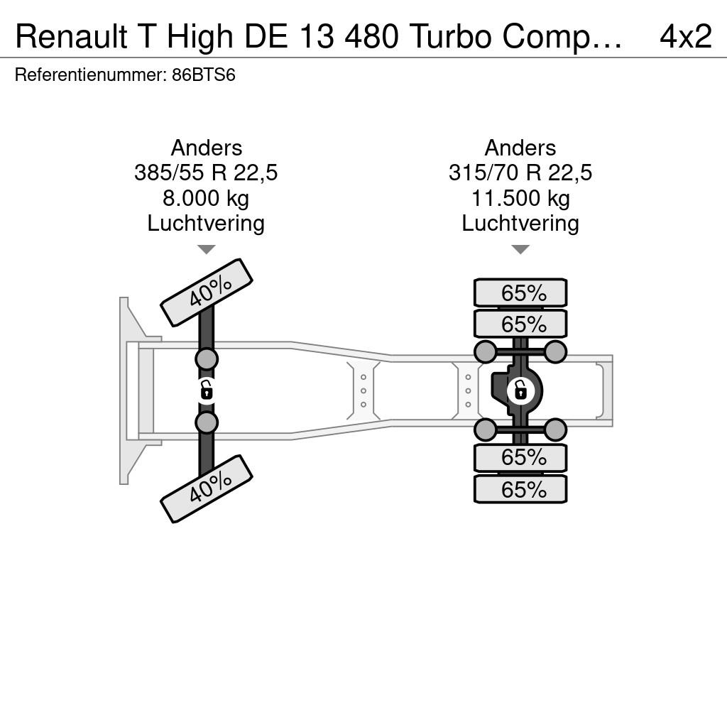 Renault T High DE 13 480 Turbo Compound 4x2 , Full Options Vlačilci