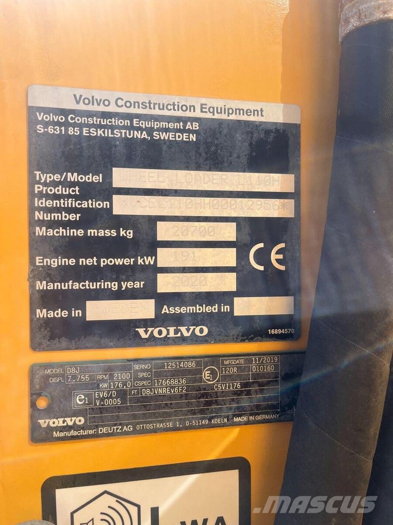 Volvo L110 H لوادر بعجل