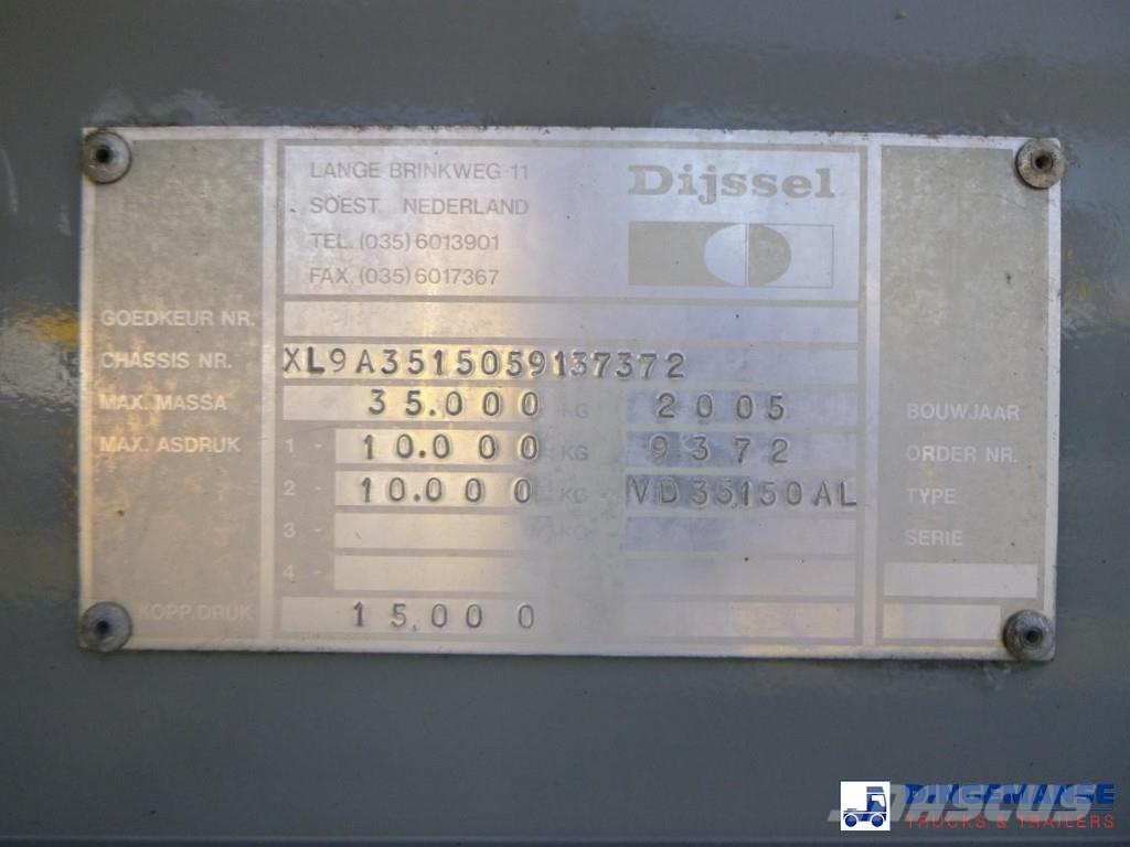 Dijssel Fuel tank alu 35.3 m3 / 5 comp Tankopleggers
