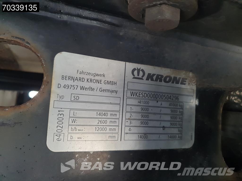 Krone SD Bi-temp Tailgate 250x265cm Lift Axle Külmikpoolhaagised