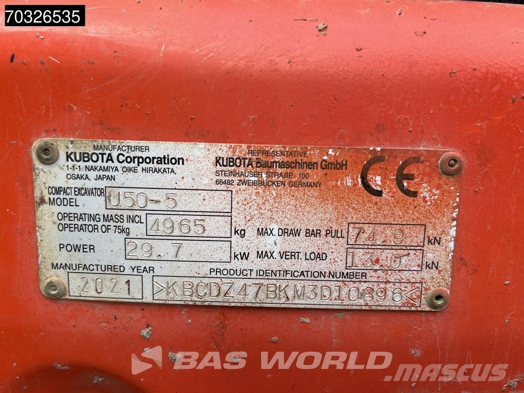 Kubota U50-5 Klimaanlage Mini excavadoras < 7t