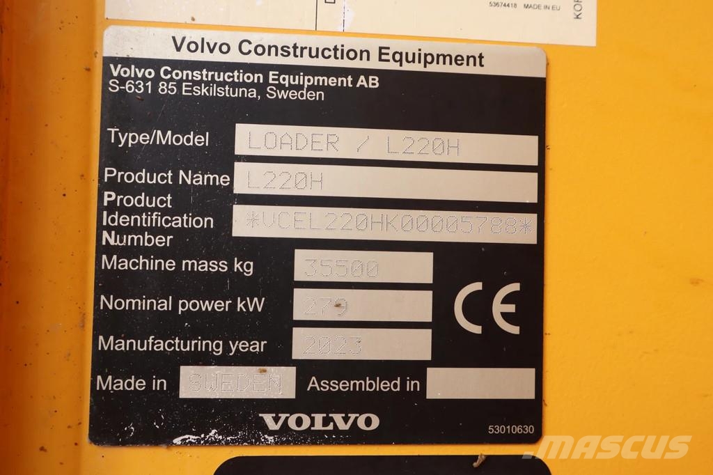 Volvo L220H | NEW TIRES L5 | CDC | BSS | QUICK COUPLER Wielladers