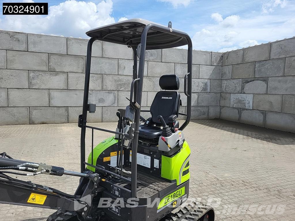 Zoomlion ZE18 GU KUBOTA ENGINE - CE CERTIFIED Miniexcavadoras