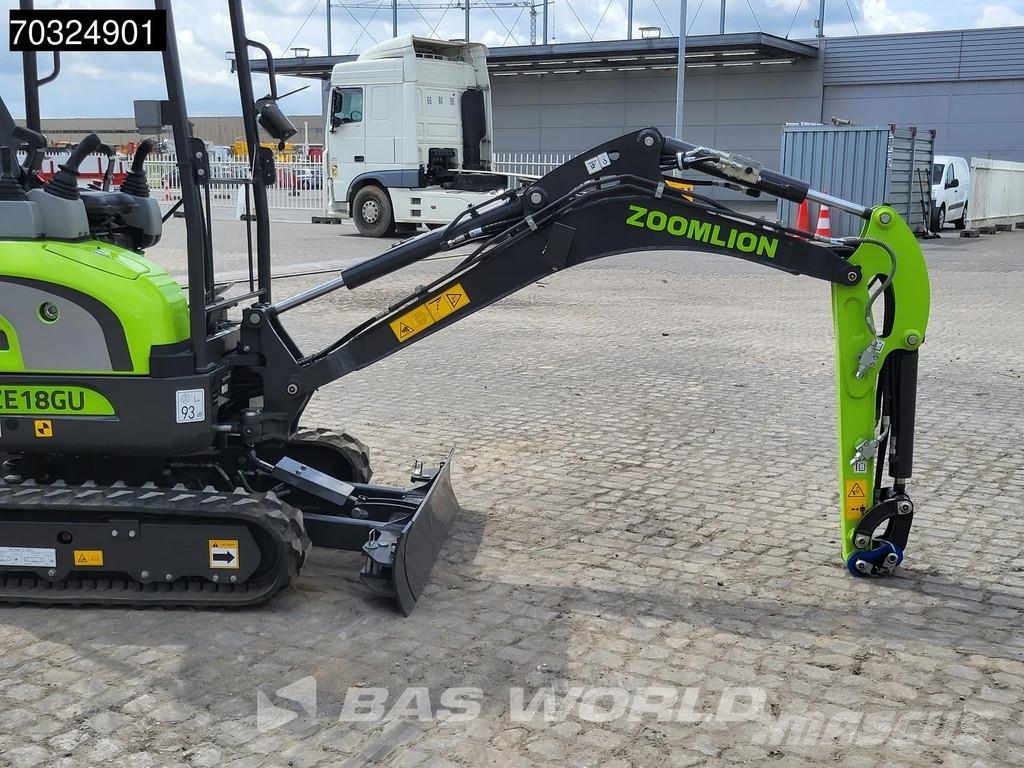 Zoomlion ZE18 GU KUBOTA ENGINE - CE CERTIFIED حفارات صغيرة أقل من 7 طن (حفارات صغيرة)