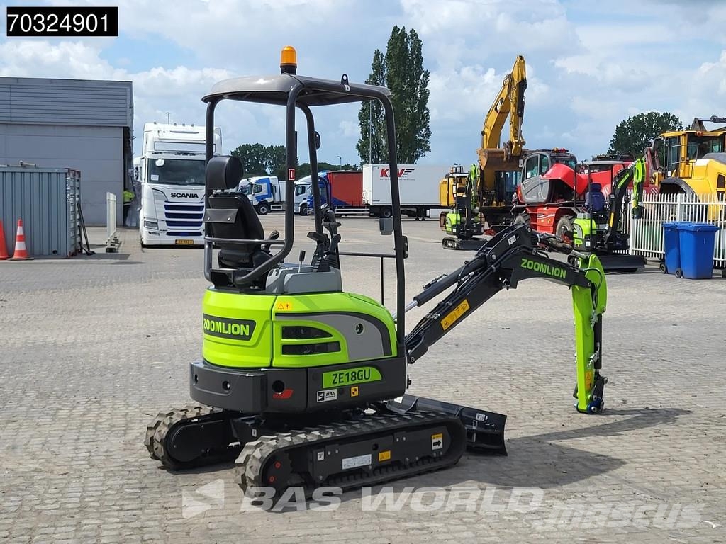 Zoomlion ZE18 GU KUBOTA ENGINE - CE CERTIFIED حفارات صغيرة أقل من 7 طن (حفارات صغيرة)