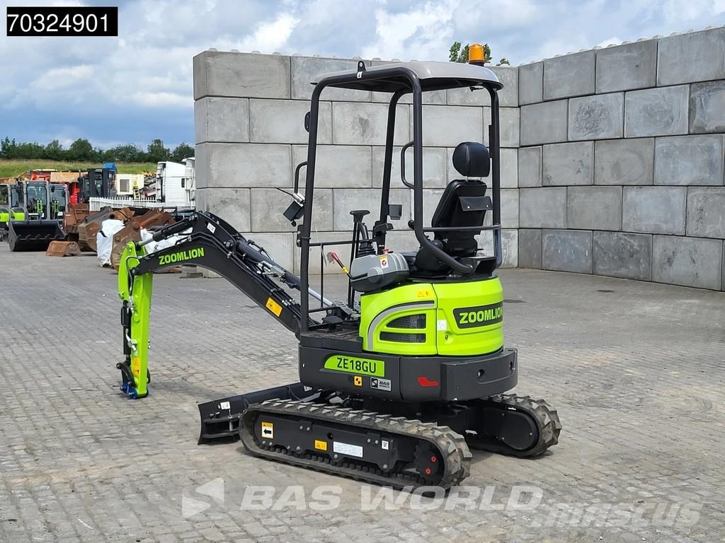 Zoomlion ZE18 GU KUBOTA ENGINE - CE CERTIFIED حفارات صغيرة أقل من 7 طن (حفارات صغيرة)
