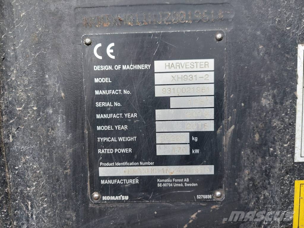 Komatsu 931.2 Θεριζοαλωνιστικές μηχανές