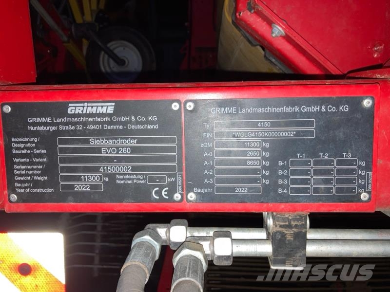 Grimme Evo 260 UB Nonstop Cosechadoras de bulbos