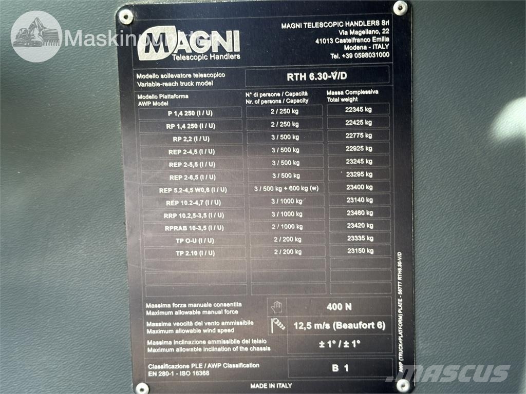 Magni RTH 6.30-V/D Τηλεσκοπικοί ανυψωτές