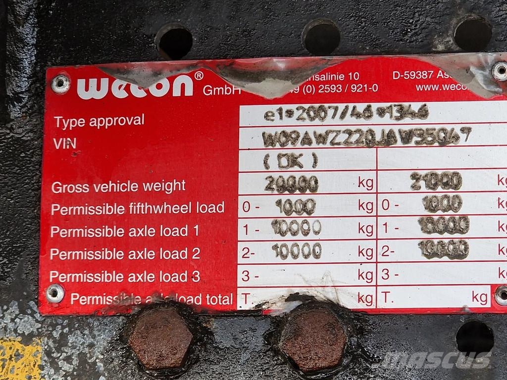 Wecon AWZ 220 - BDF 2 axle - With Box - BPW Axle مقطورات قابلة للفك
