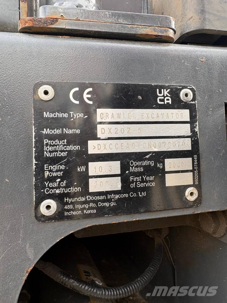 Doosan DX20Z-5 Miniescavatori