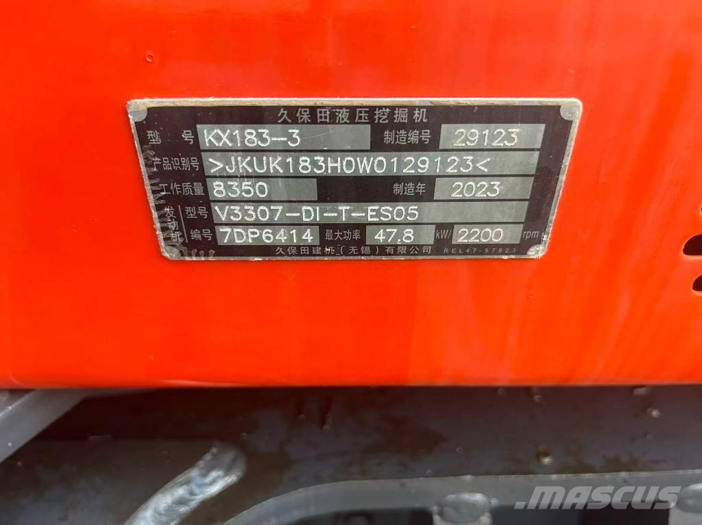 Kubota KX 183 Minigravemaskiner