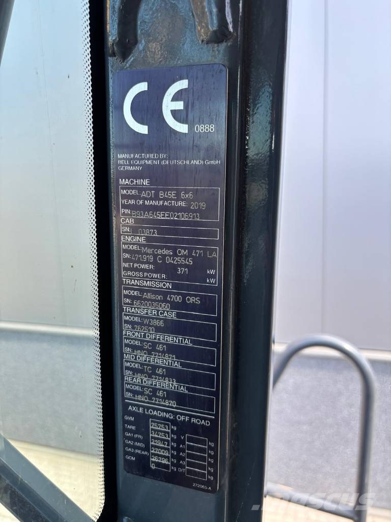 Bell B 45 E (Tailgate Available) Dúmpers articulados