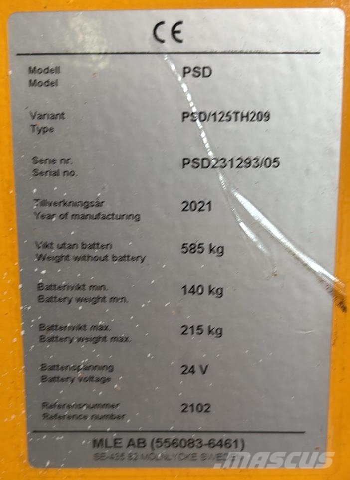 Atlet PSD125 Samopogonski ročni viličarji