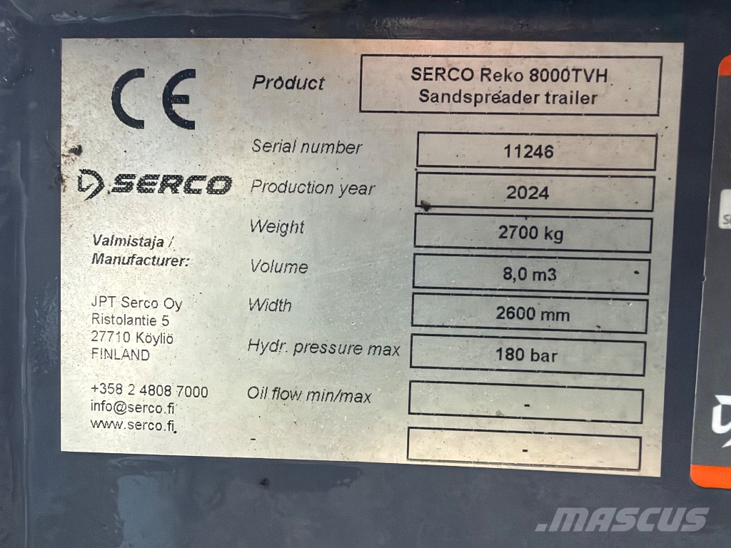 Serco Reko 8000 TVH 砂鹽撒布機