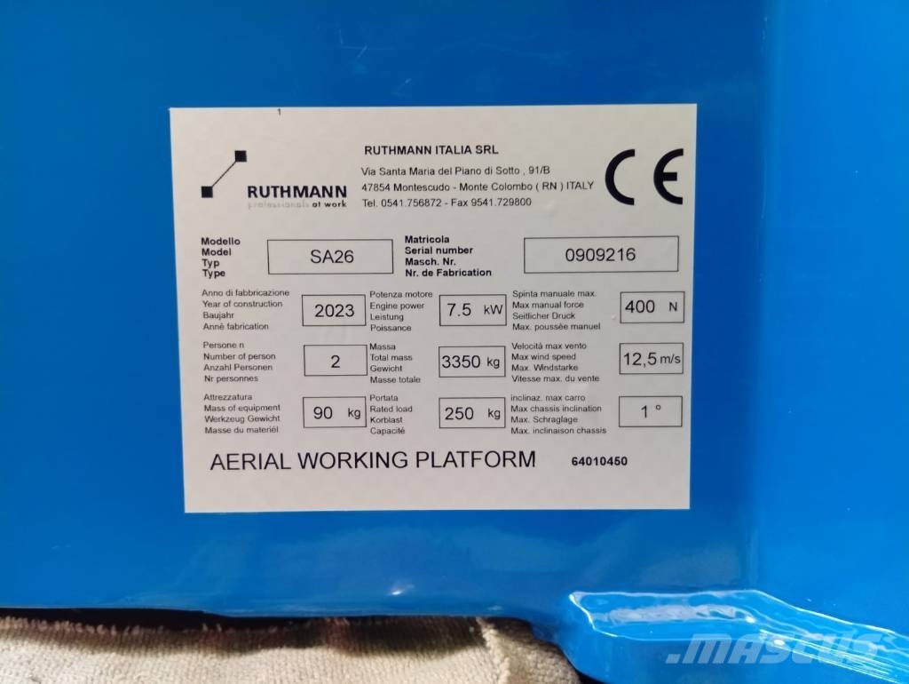 Ruthmann Bluelift SA26 NUOVA DI FABBRICA Citi pacēlāji un platformas