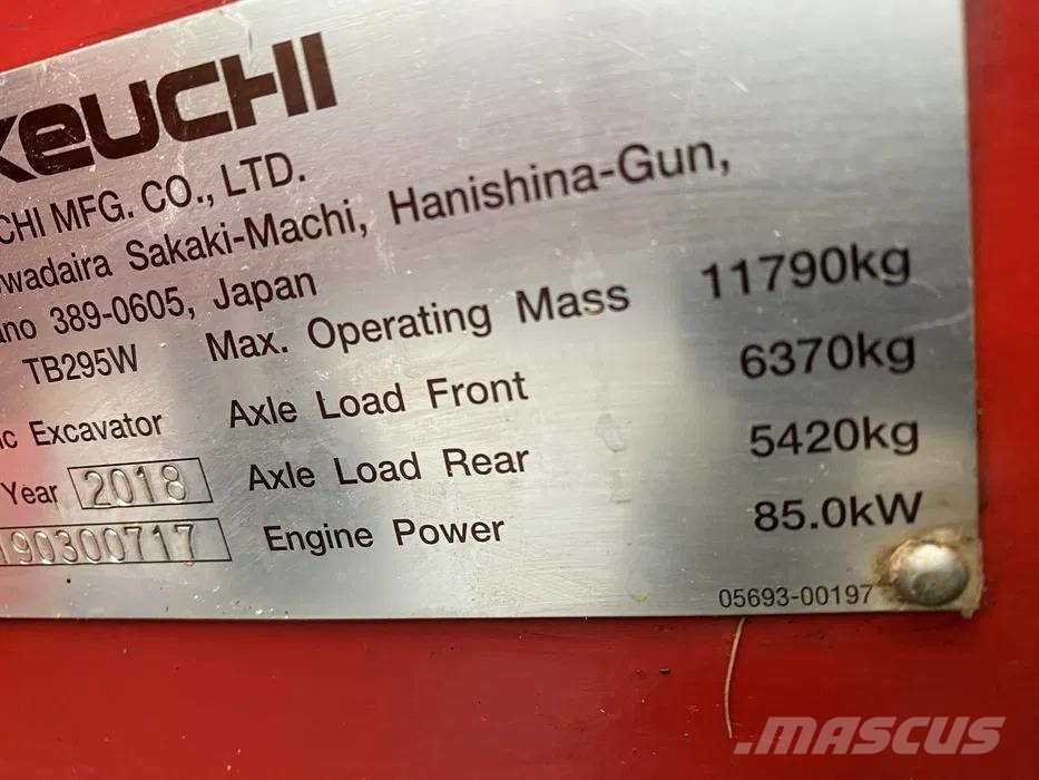 Takeuchi TB 295 轮式挖掘机