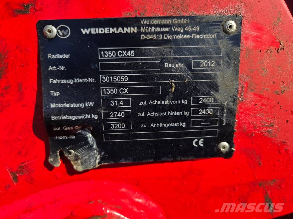 Weidemann 1350CX45 Wielladers