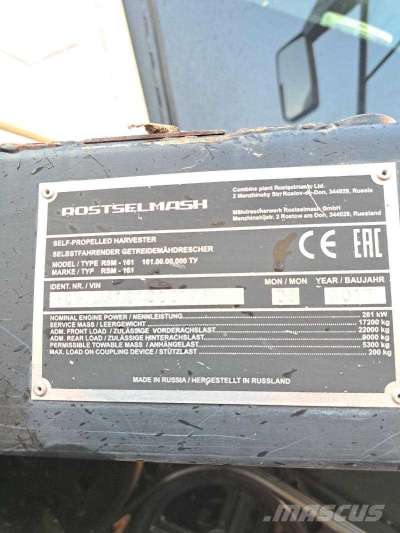 Rostselmash RSM 161 Kombinované zberacie stroje