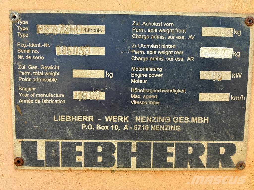 Liebherr HS872 HD Terepdaruk