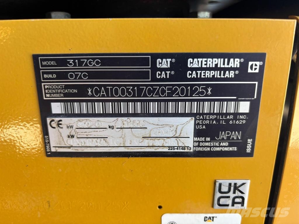 CAT 317 GC 07C 3D / TILTROTATOR / AC / CENTRAL LUBRICA Roomikekskavaatorid