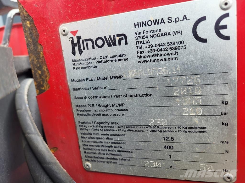 Hinowa Lightlift 26.14 Knikarmhoogwerkers