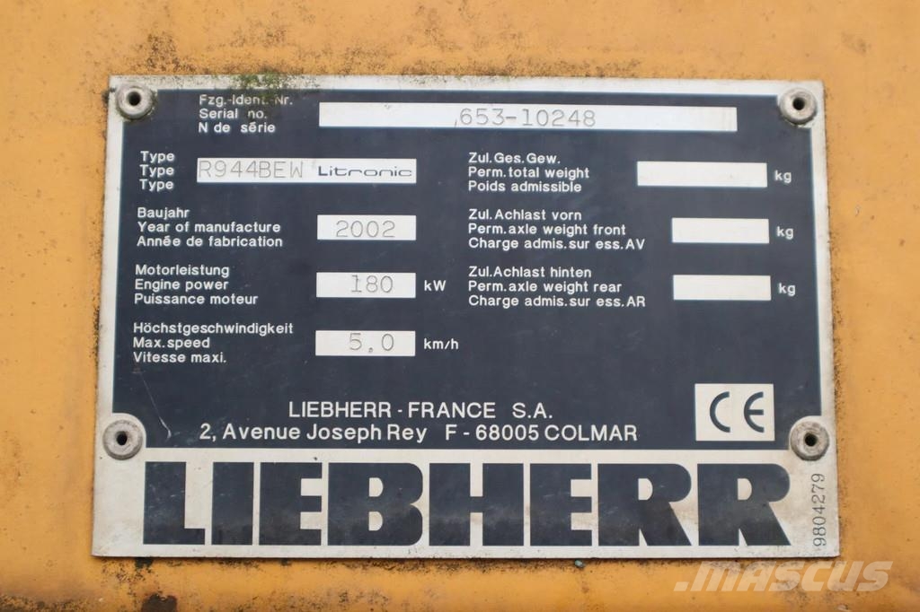 Liebherr R944 B EW | MATERIAL HANDLER | LIFT CAB | AIRCO Pelle à déchets