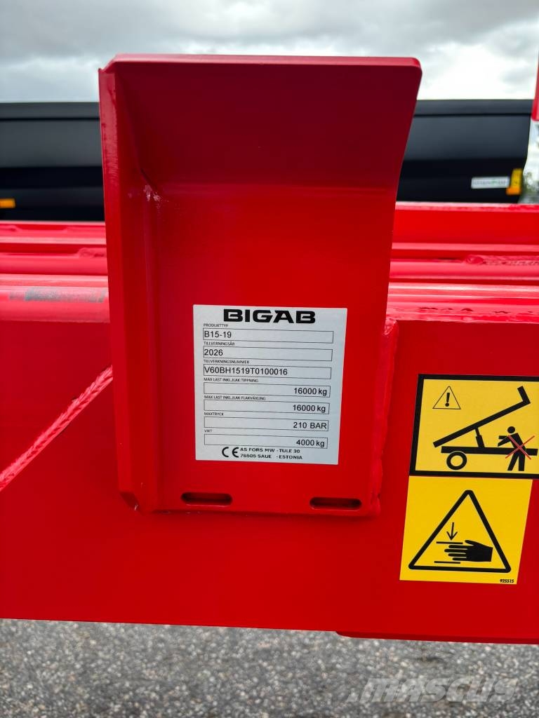 Bigab 15-19 Lastväxlarvagn Anhänger mit Hakenlift