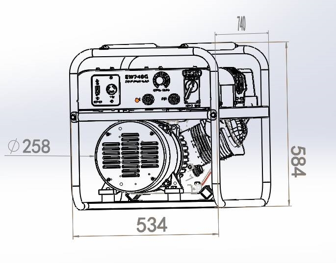 Honda welder generator KH240AC Benzīna ģeneratori