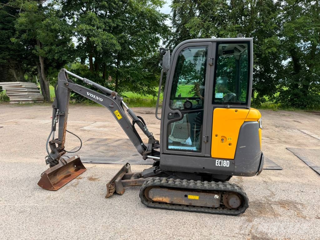 Volvo EC 18 D Mini ekskavatörler, 7 tona dek
