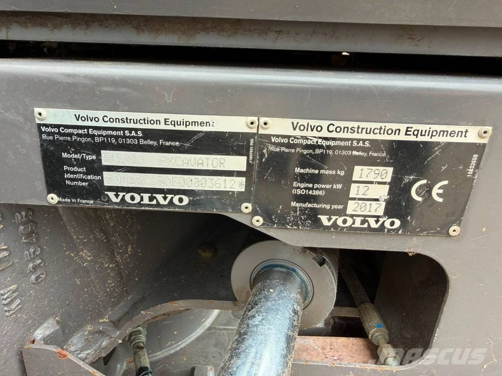 Volvo EC 18 D Mini ekskavatörler, 7 tona dek