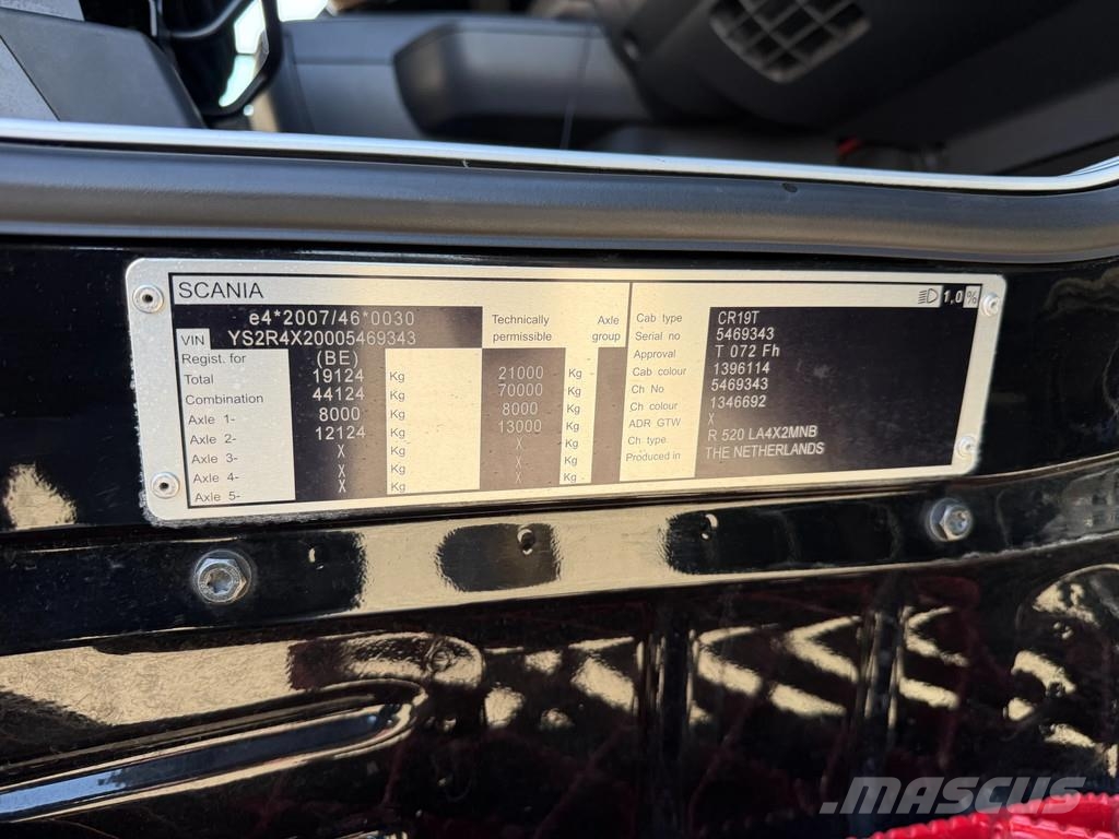 Scania R520 V8 Full Air Retarder 2 Tank * Only 676 Tkm * Vilcēji