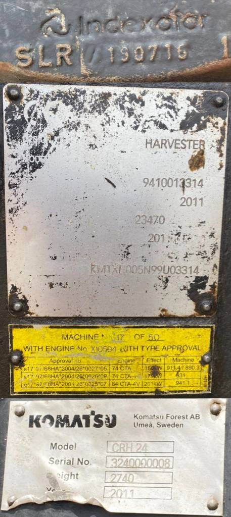 Komatsu 941.1 Origine Française endommagé Harversteri