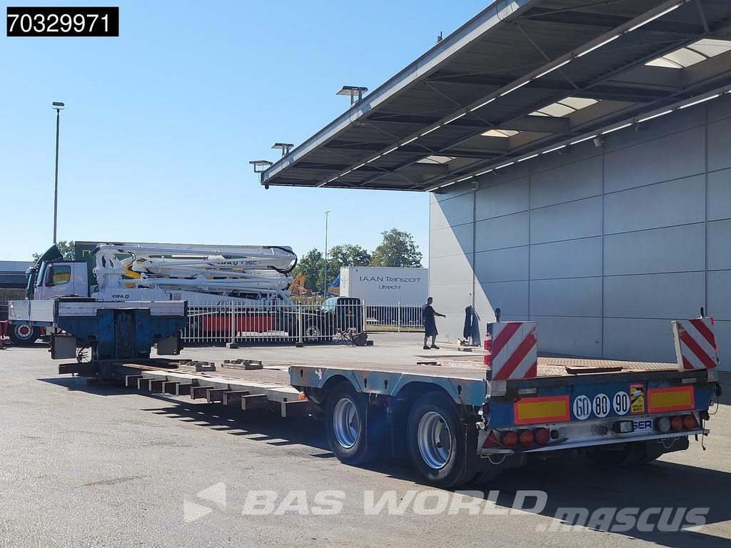 Robuste Kaiser RTI DU231104 2 axles Extendable Gooseneck Steering Semirremolques de góndola rebajada