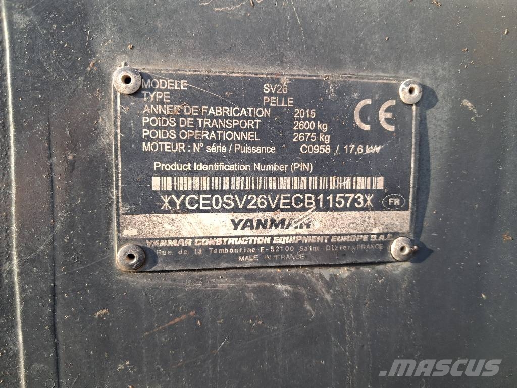 Yanmar SV 26 Mini bageri < 7t