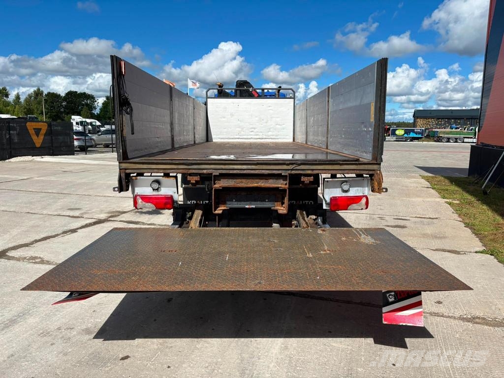 Scania P 320 4x2 HIAB 077B-2 / PLATFORM L=7286 mm Smagās mašīnas ar celtni