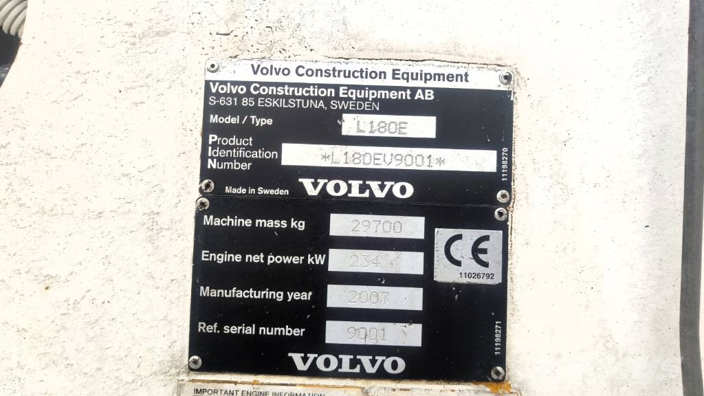 Volvo L 180 E Chargeuse sur pneus