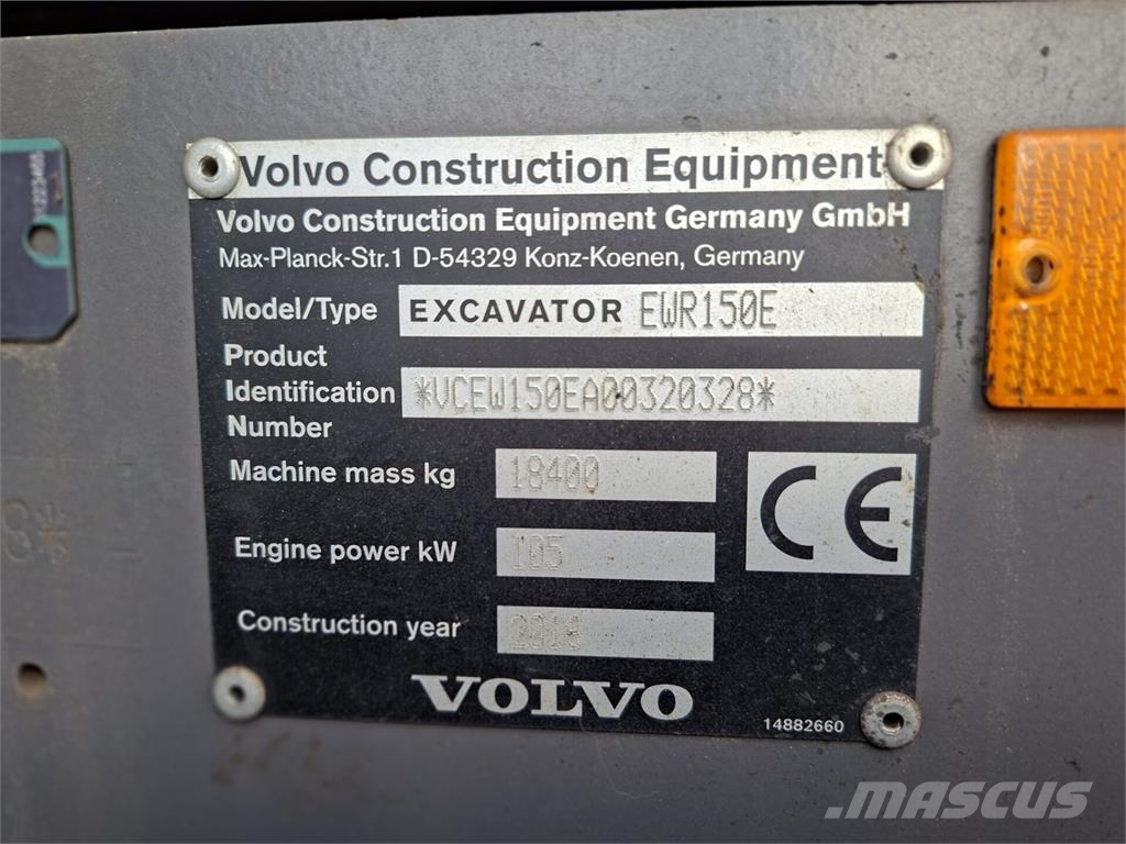 Volvo EWR150E Bagri na kolesih