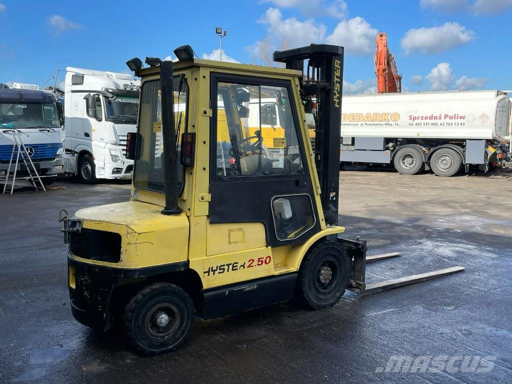 Hyster 2.50 XM Diesel Forklift 2.500KG Side Sift Good Con LPG heftrucks