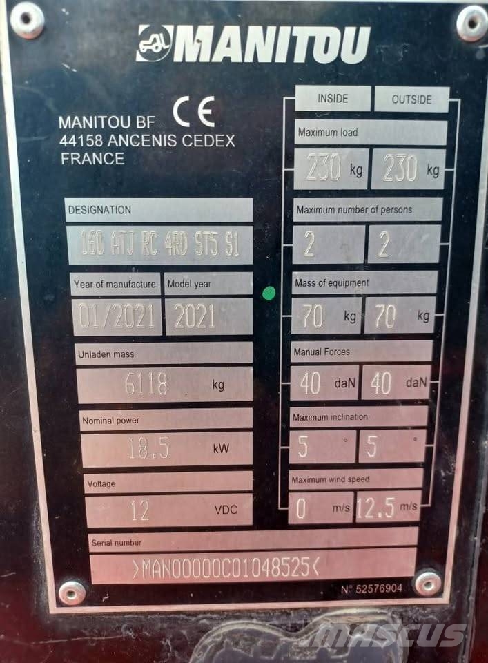 Manitou 160 ATJ RC 4 RD Gelenkteleskoparbeitsbühnen