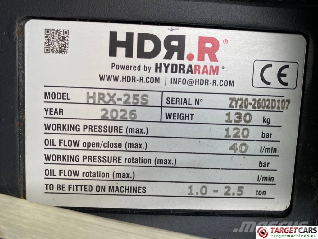 Hydraram HDR.R HRX-25S Hydraulic Hammer 1.0~2.5T Unused Hammer / Brecher
