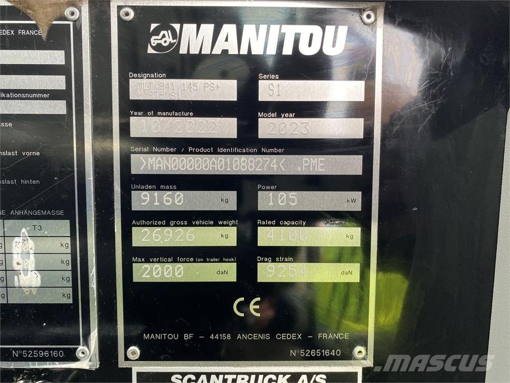 Manitou MLT841-145PS+ ELITE ST5 Teleskoplæssere til landbrug