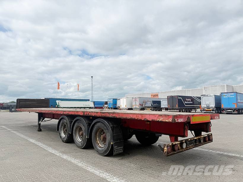 Kel-Berg 3 axle Flatbed / Flachbettauflieger Bortinių sunkvežimių priekabos su nuleidžiamais bortais
