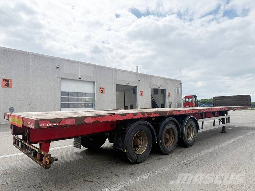 Kel-Berg 3 axle Flatbed / Flachbettauflieger Bortinių sunkvežimių priekabos su nuleidžiamais bortais