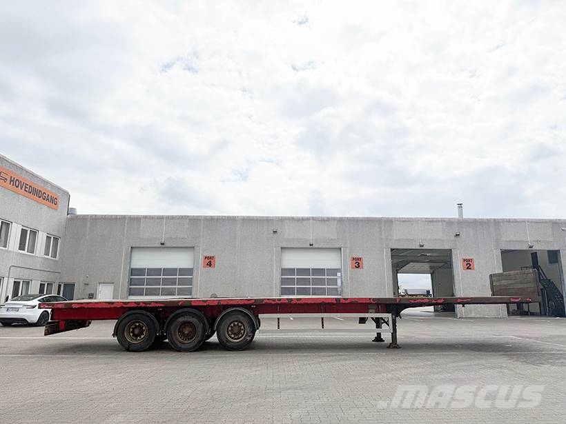Kel-Berg 3 axle Flatbed / Flachbettauflieger Bortinių sunkvežimių priekabos su nuleidžiamais bortais