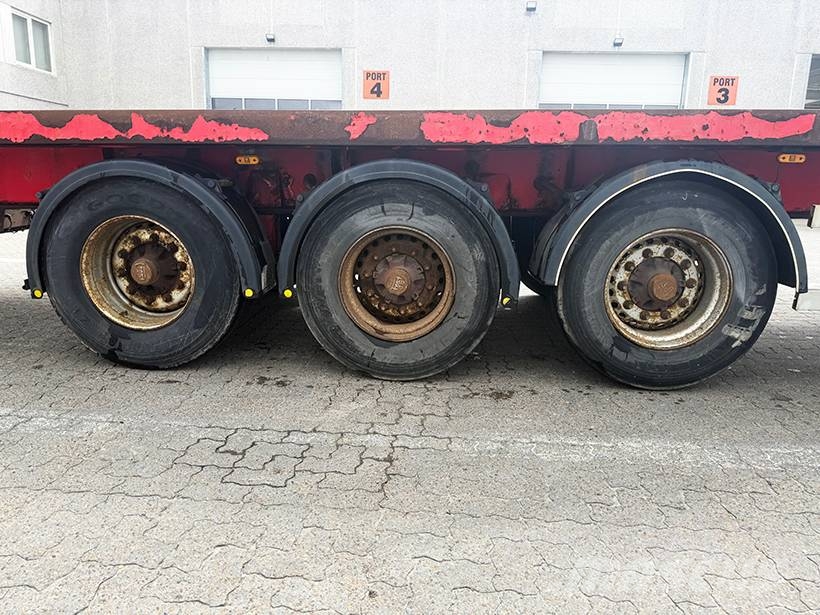 Kel-Berg 3 axle Flatbed / Flachbettauflieger Bortinių sunkvežimių priekabos su nuleidžiamais bortais
