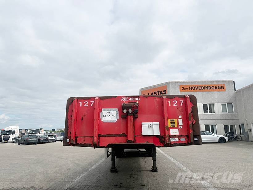 Kel-Berg 3 axle Flatbed / Flachbettauflieger Bortinių sunkvežimių priekabos su nuleidžiamais bortais